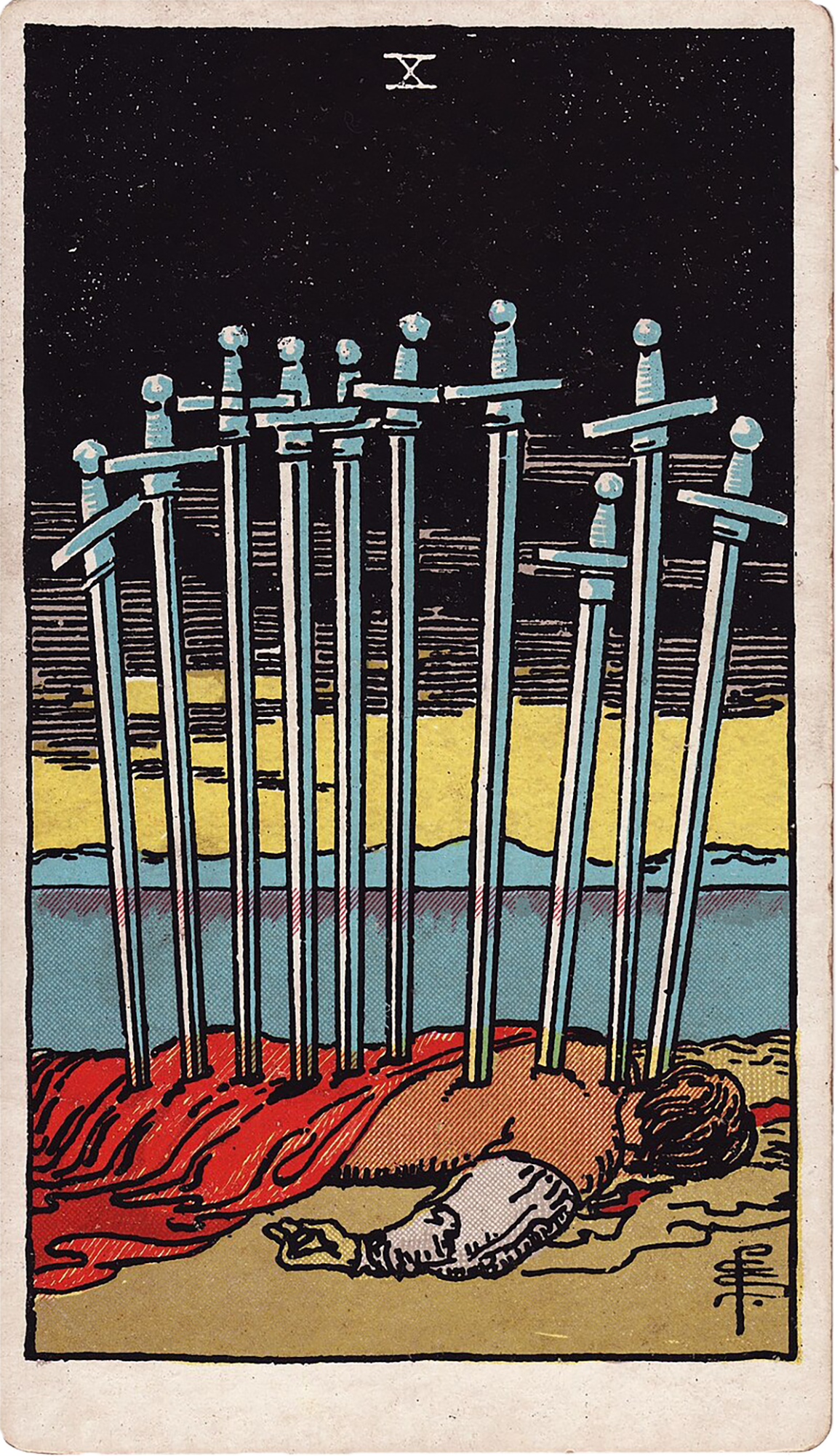 10 of Swords Tarot card